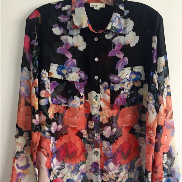 Covet Button Down Blouse - Picture 1 of 3